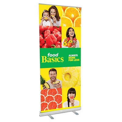 33" W X 82" H Retractable Banner & Stand