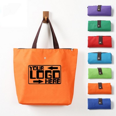 Foldable Zipper Oxford Tote Bag