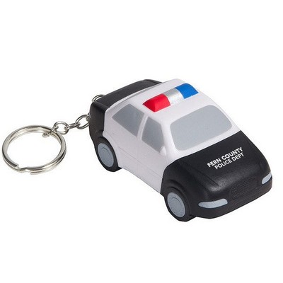 Police Car Stress Ball With Keychain