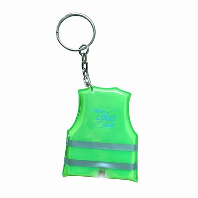 Customizable LED Safety Vest with PVC Keychain