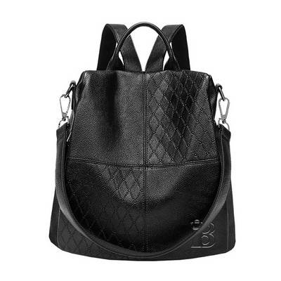 PU Faux Leather Women Shoulder Tote Bag Backpack