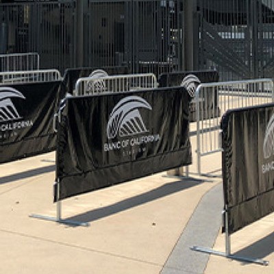 8 FT Custom Fence Cover Trade Show Crowd Control Barrier Cover