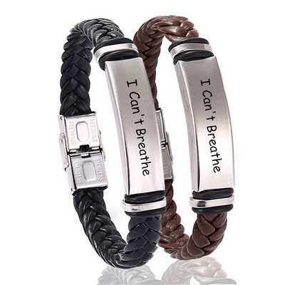 Braided Leather Bracelets Magnetic Clasp