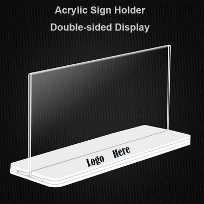 4" X 6" Acrylic Sign Holders Clear Table Signs Stand