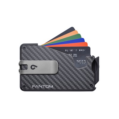 Fantom S Wallet, Regular, Carbon Fiber with Money Clip