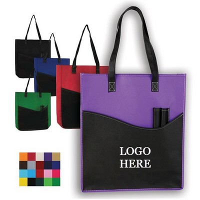 Non Woven Versatile Tote Bag With Pocket