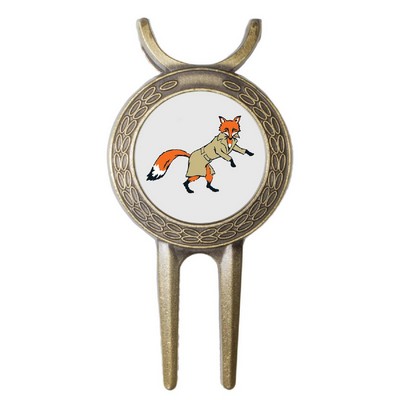 Classic Divot Repair Tool with Club Rest, Ball Marker and Belt Clip - Printed Logo