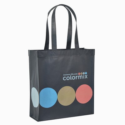 Custom 145g Laminated RPET (recycled from plastic bottles) Tradeshow Bag 12.5"x13.5"x8"