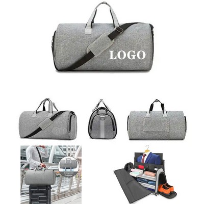 21"x17"x13" Unisex Oxford Cloth Convertible Garment Bag/Carry On Duffel Bag w/Shoulder Strap