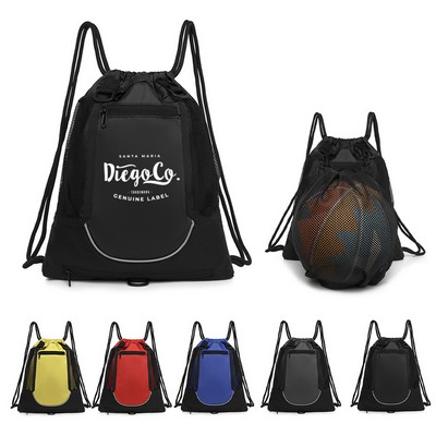 Basketball Drawstring Gym Backpack