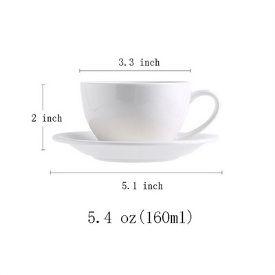 Espresso Cappuccino Cup with Plate 5.4 oz