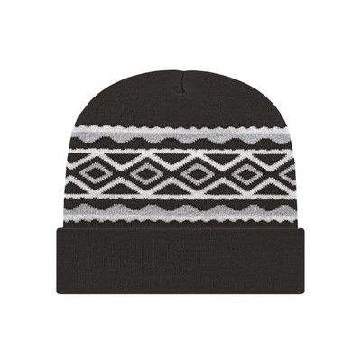 Cap America® USA-Made Diamond Cuffed Beanie