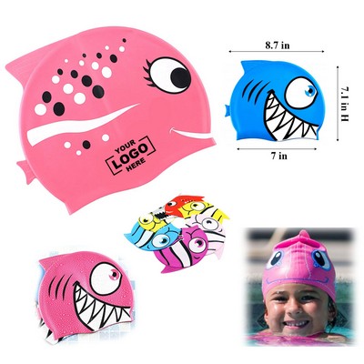 "Kids Cartoon Fish Swim Caps "(Free Shipping)