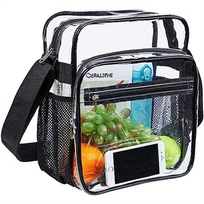 Clear PVC Stadium Approved Crossbody Messenger Shoulder Bag