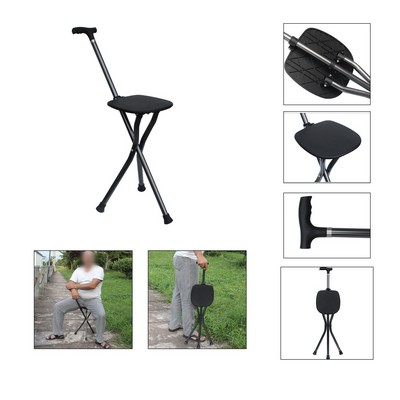 Walking Stick With Folding Chair