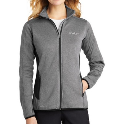 Women's Full Zip Heathered Stretch Fleece Jacket