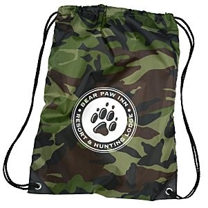 Silk-screen Drawstring Sportpack - Camo