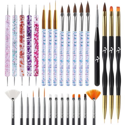 31 Pieces Nail Art Brushes Set