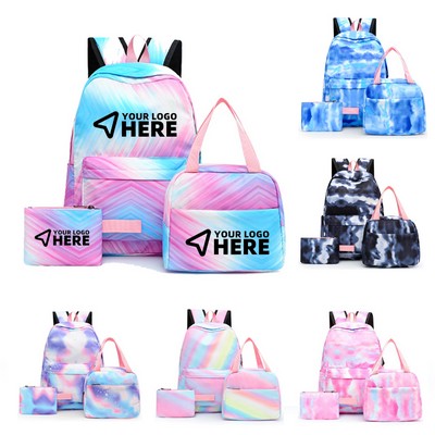 New wave three pieces of waterproof shoulder bag starry sky graffiti