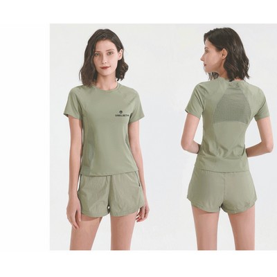 Gimelbeth@ Technical Polyester woman's suit shirt and shorts