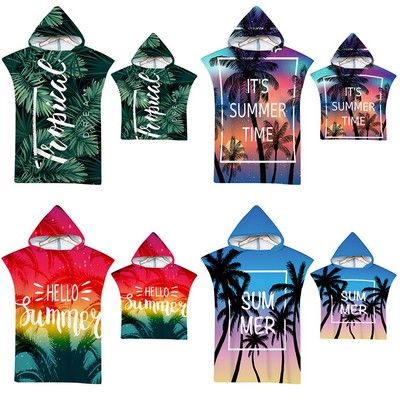 Sublimation Hooded Beach Changing Towel