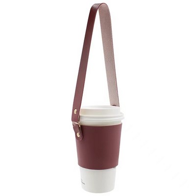 Reusable Coffee Cup Holder w/Strap