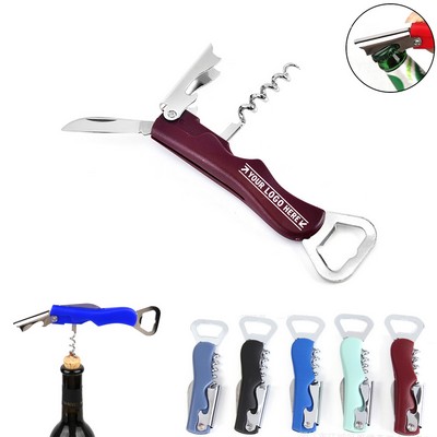 Stainless Steel 4-1 Corkscrew Wine Bottle Opener