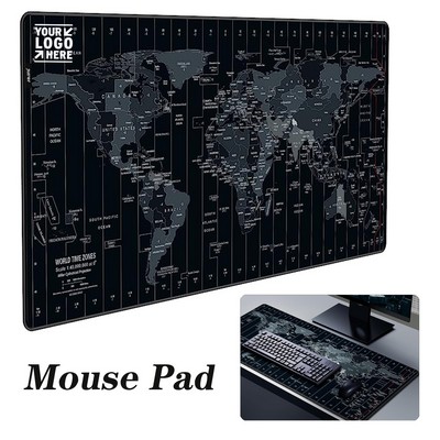 Extended Mousepad Computer PC Black World Map Gaming Desk Mat