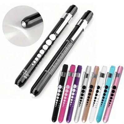 Professional Reusable LED Medical Penlight w/Integrated Pupil Gauge