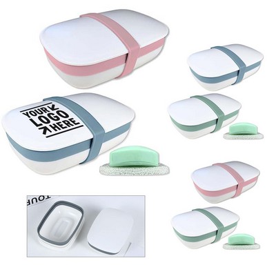 Portable Soap Holder with Sponge Band for Travel