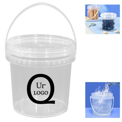 33.8 Oz Drinking Bucket W/ Lid And Straw