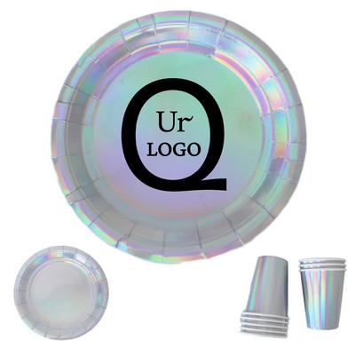 Laser Iridescent Paper Cup And Plate