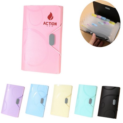 Portable A6 Pocket Expanding File Folder