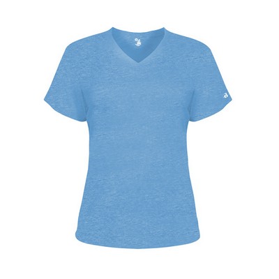 Badger Sport Triblend Womens V-Neck Tee