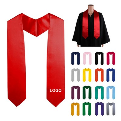 Adult Plain Graduation Honor Stole 70"L