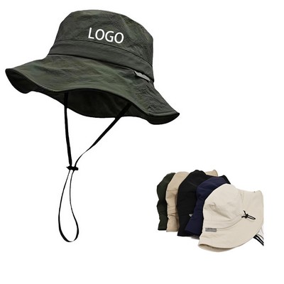 Polyester Wide Brim Bucket Hat