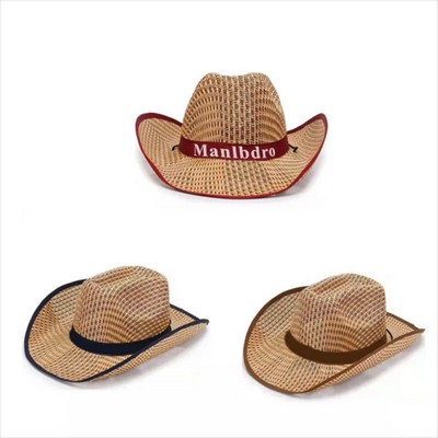 Straw Hat w/Custom Patch