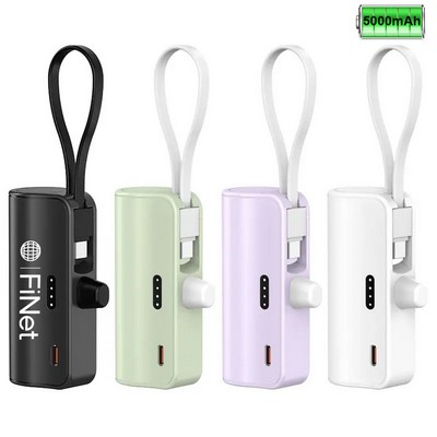 3 In 1 Magnetic Portable Power Bank 5000mAh