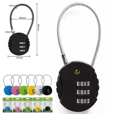  Luggage Cable Lock Small Round