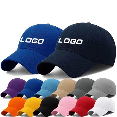 Classic Cotton Baseball Cap With Adjustable Strap