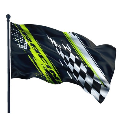 Single-Sided Dye Sublimation 1-Layer 6ft x 3ft Flag