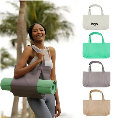 Yoga Pilates Mat Bag Canvas Tote Carrier