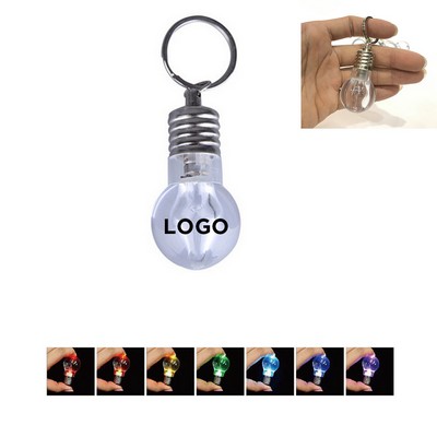 Bulb Design LED Color Changing Keychain