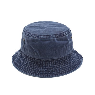 Washed Cotton Reversible Bucket Hat