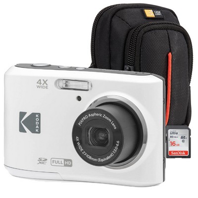 Kodak Fz45 16.4Mp Digital Camera, Carrying Case And 16Gb Sd Card