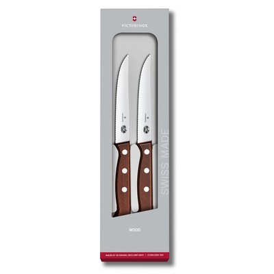 Victorinox Swiss Army Corporate Gifts Cutlery 2-Pc Steak Set Wavy 4.75" Boxed