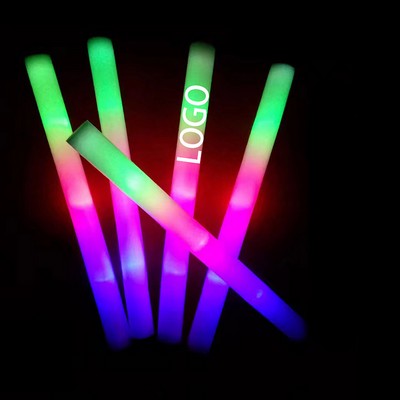 Led Foam Glow Sticks, 3 Modes Colorful Flashing