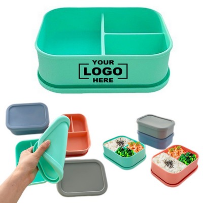 3-Compartment Silicone Lunch Container