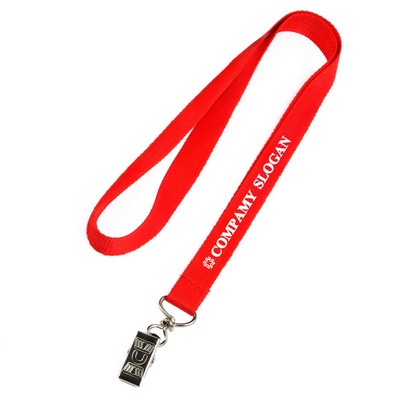 Custom Lanyard with Bulldog Clip