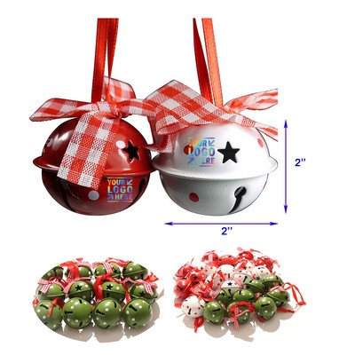 Christmas Bell with Snowflake for Christmas Party Christmas Tree Wreath Ornaments Holiday DIY